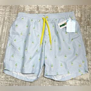 Tipsy Elves Pineapple Mens Swim Trunks Size XL NWT